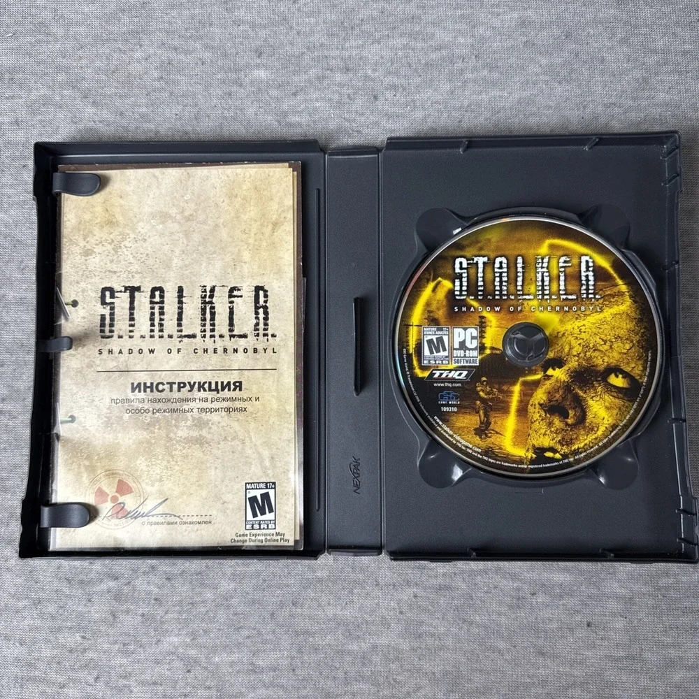 S.T.A.L.K.E.R. Shadow‎ of Chernobyl PC Game Disc w/ Original Manual